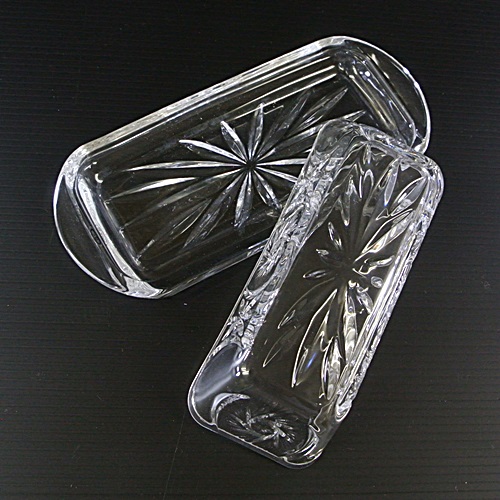 ガラスバターディッシュ フラワー【マニーと薔薇の雑貨のアンフロール