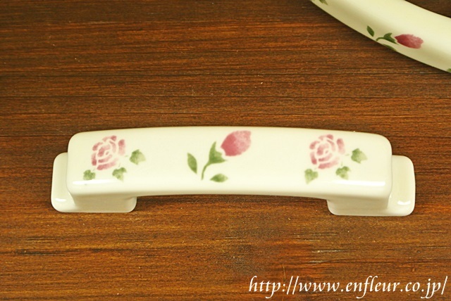 マニー ローズ陶器 U字型ハンドル