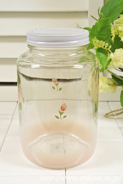 マニー ローズガラス 密封ビンLL【マニーと薔薇の雑貨のアン