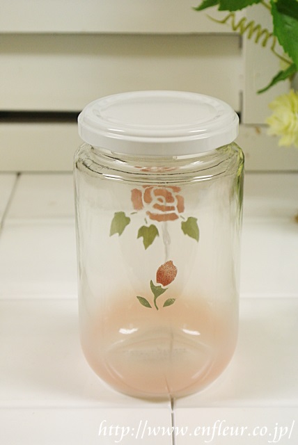 マニー ローズガラス 密封ビンM【マニーと薔薇の雑貨のアンフロール