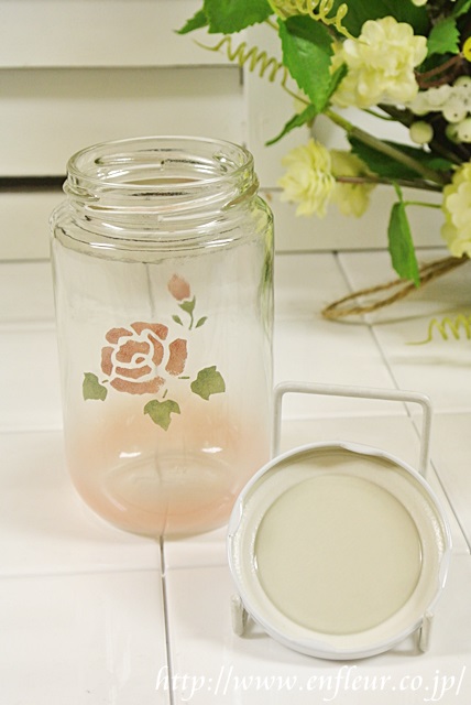 マニー ローズガラス 密封ビンM【マニーと薔薇の雑貨のアンフロール
