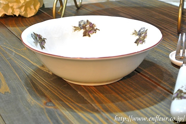 マニー ブルーローズ陶器 サラダボウル【マニーと薔薇の雑貨のアン