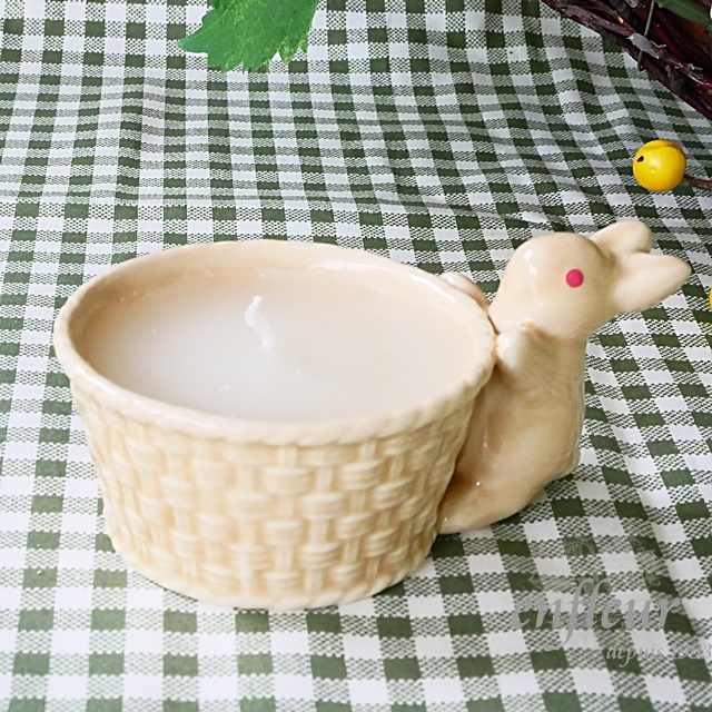 マニー オリジナルキャンドル うさぎ ジャスミンの香り【薔薇の雑貨の