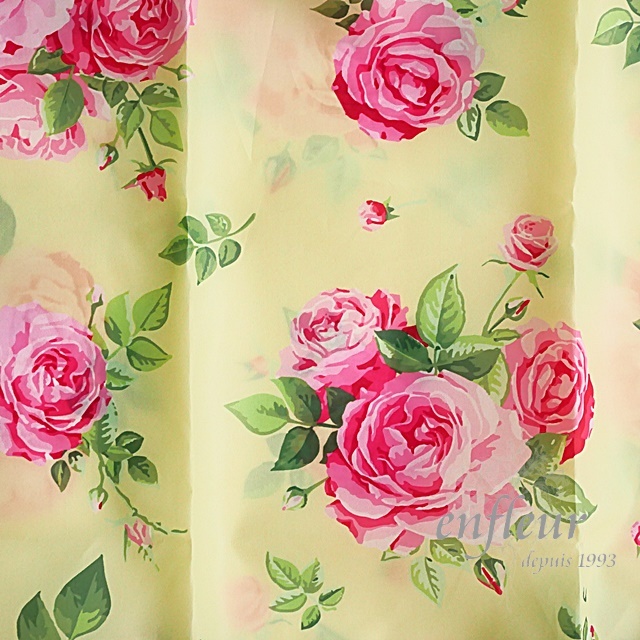 ローズ柄エコバッグ レーヌ【薔薇の雑貨のアンフロール-enfleur】 