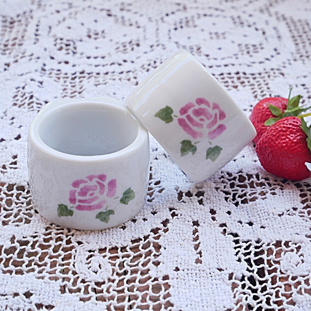 マニー 陶器ナプキンリング (ローズ)【イマン、マニーと薔薇の