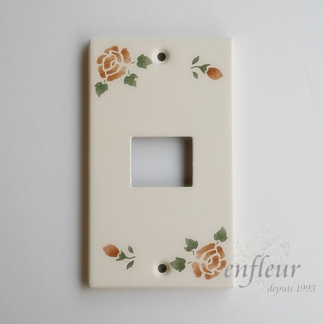 マニー ローズホーロー スイッチカバー 1ケ口【マニーと薔薇の雑貨の