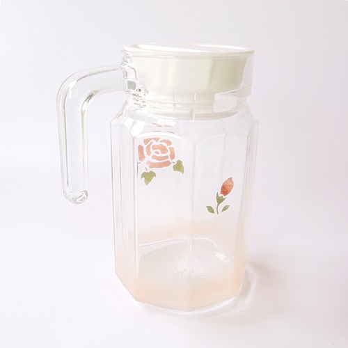マニー ローズガラス ピッチャー0.5L【マニーと薔薇の雑貨の