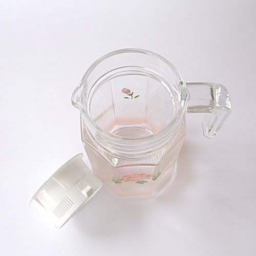 マニーローズ　旧型ガラスピッチャーLサイズ　レア品 マニー ローズガラス ピッチャー0.5L【マニーと薔薇の雑貨の