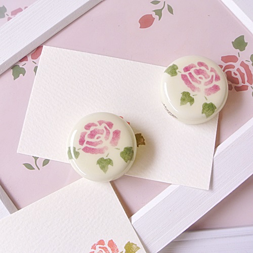 マニー ローズ陶器 マグネット【マニーと薔薇の雑貨のアン