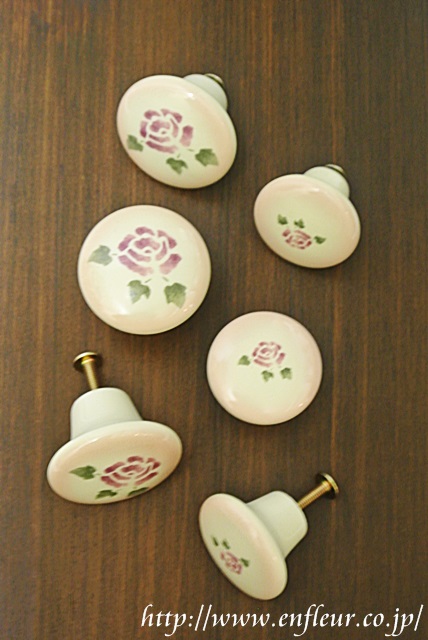 マニー ローズ陶器 ノブM