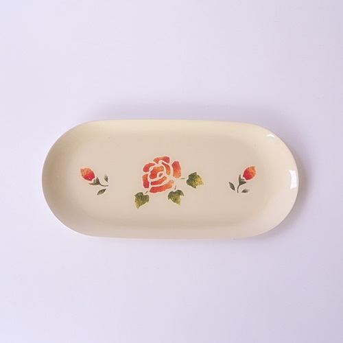 レア　マニー　ローズ　トレー マニー ローズホロー カスタートレー（オーバル）【マニーと薔薇の雑貨