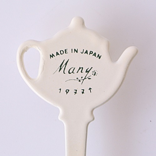 マニー ローズホーロー ティーポット型スプーン【マニーと薔薇の