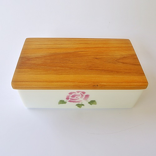 マニー ローズ陶器 バターケース【マニーと薔薇の雑貨のアン