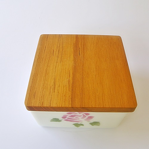 マニー ローズ陶器 バターケース・ハーフ【マニーと薔薇の雑貨のアン