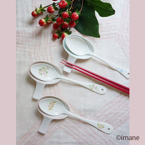 イマン ダイアナローズ スプーンレスト【イマン、マニーと薔薇の雑貨の