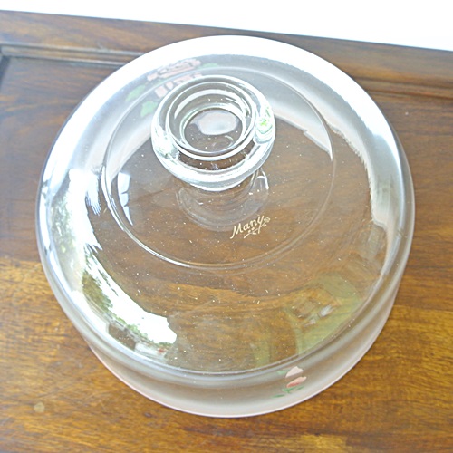 マニー　ローズ　ガラスケーキドーム マニー ローズガラス ケーキドームソーサー【マニーと薔薇の雑貨