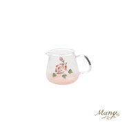 マニー　 ガラスティーウェアコレクション ミルクピッチャー(ローズ)