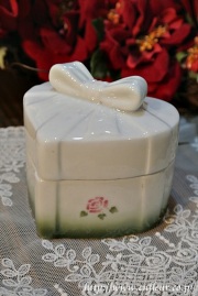マニー　ローズ陶器　ギフトケース・ハート／Gr（数量限定）