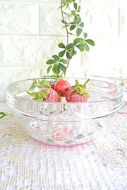 マニー　ローズガラス　ガラスボウルＬ