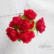 ラッピングフラワーピック　ミニローズ　レッド