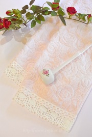 カントリーローズ　フェイスタオル　ピンク