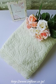 カントリーローズ　バスタオル　バニラ