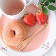 マニー　WOODカトラリー　ケーキフォーク（ローズ）