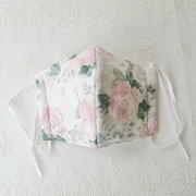 ガーゼマスクレース レースローズ（ピンク）