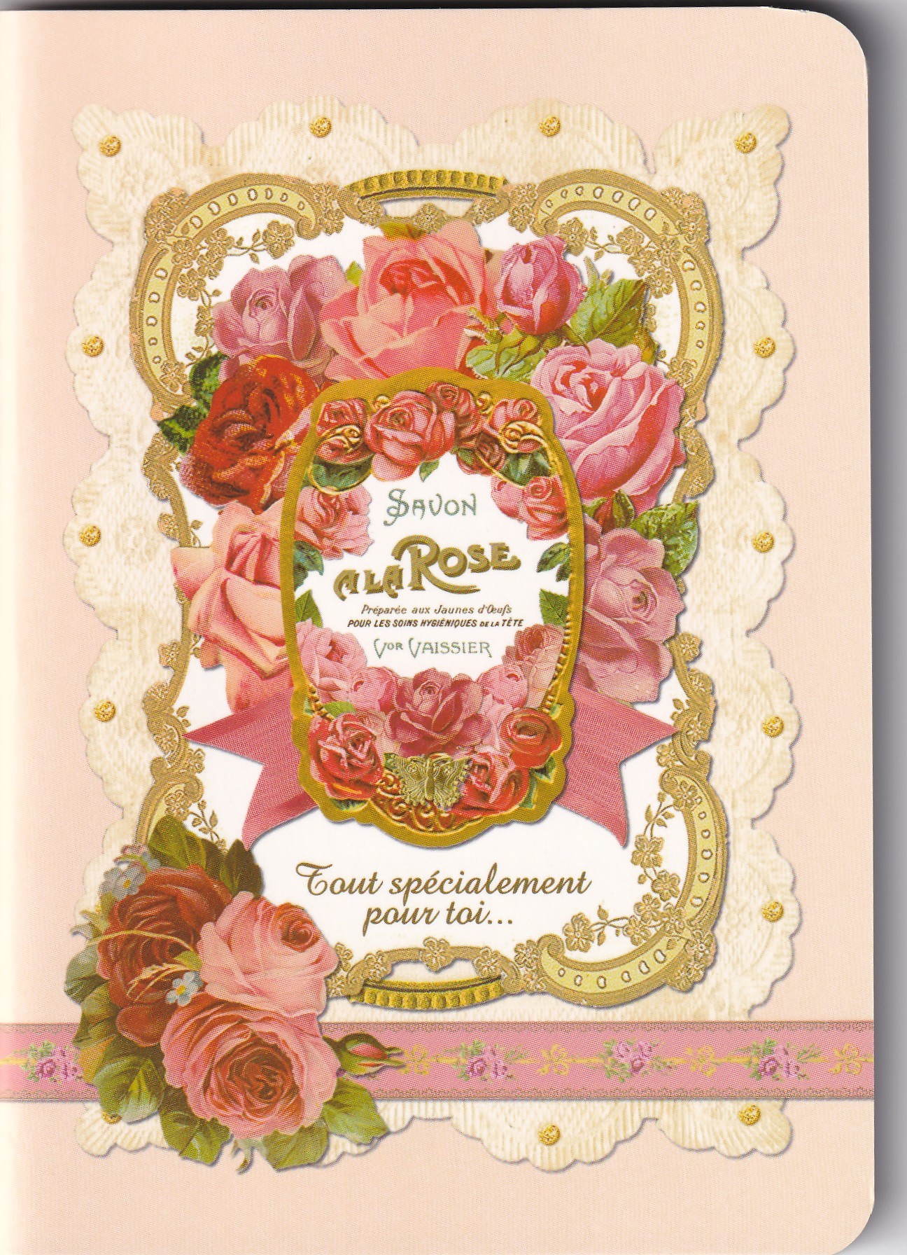 アンティークシリーズ ボタニカルローズ A6ノート