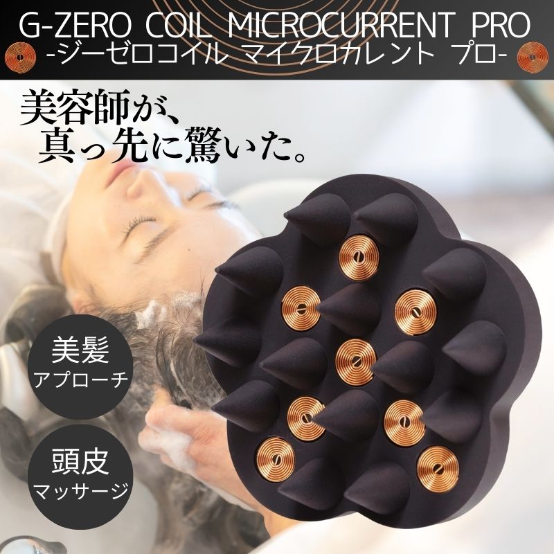 ジーゼロコイル マイクロカレント プロ ザ・シャンプーブラシ G-ZERO COIL GHA-G01 ブラック 黒 原末石鹸 GEMMATSU