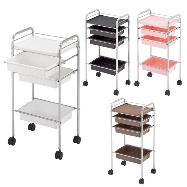 ［代引き不可］ セット台 No.36 美容室ワゴン キャスター付き 日本製 理容室 美容院 サロン 西村製作所