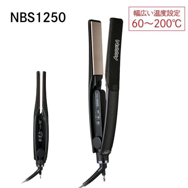 ノビー ヘアアイロン NBS1250 ブラック ストレートアイロン 黒 Nobby ヘアアレンジ