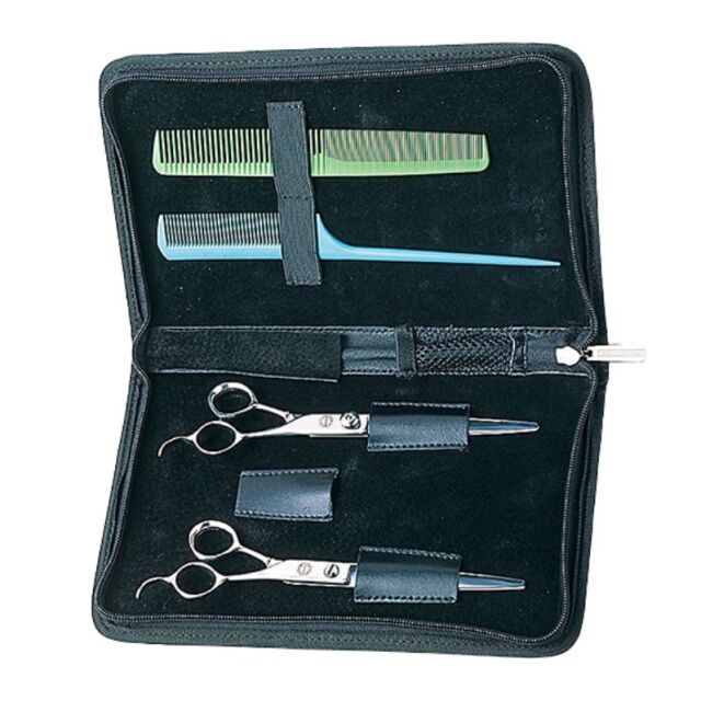 TBG シザーケース GL033 シザー3丁入れ ブラック 黒 豚革 滝川