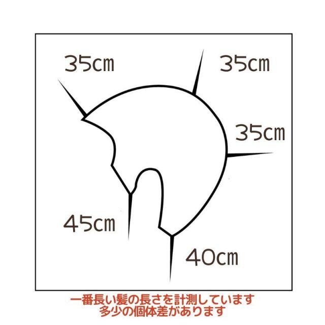 アップスタイルの練習用ロングウィッグ。日本髪・和髪・編み込み