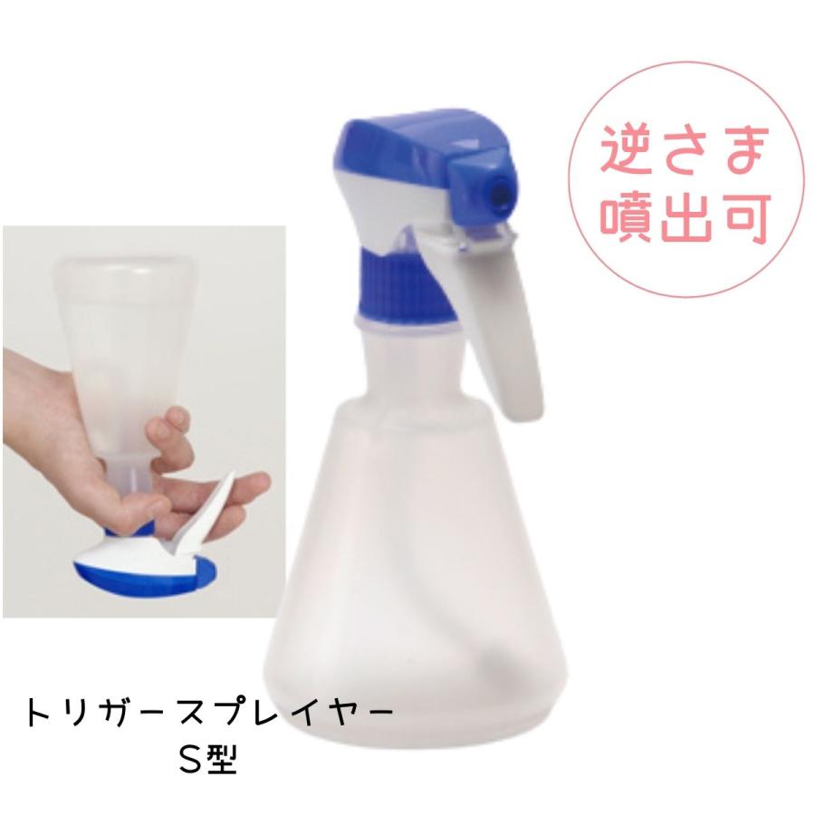 逆さまでも使える スプレーボトル 細かい ミスト 霧吹き ニューエバー トリガースプレイヤー ブルーヘッド Sサイズ 250ml スプレー容器