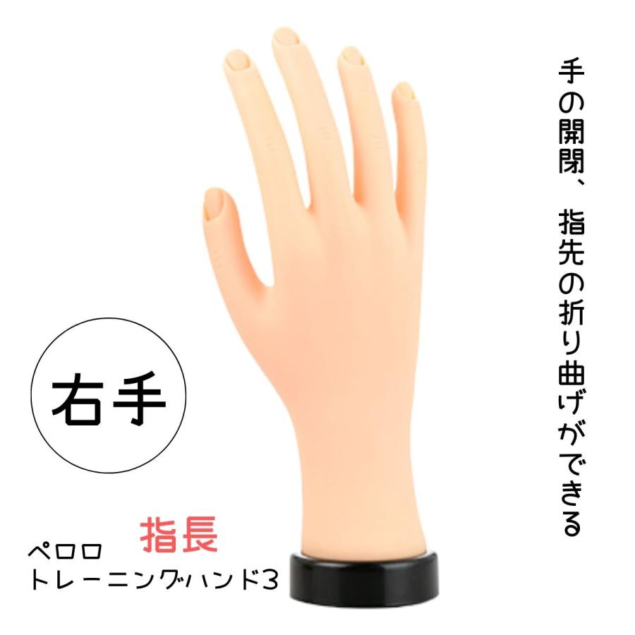 ペロロ トレーニングハンド3 右手のみ 単品 ネイルカラー ネイルチップ装着 スカルプチャーネイル 滝川 タキガワネイル