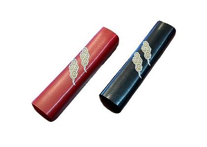 八雲木製箸置(黒/赤)