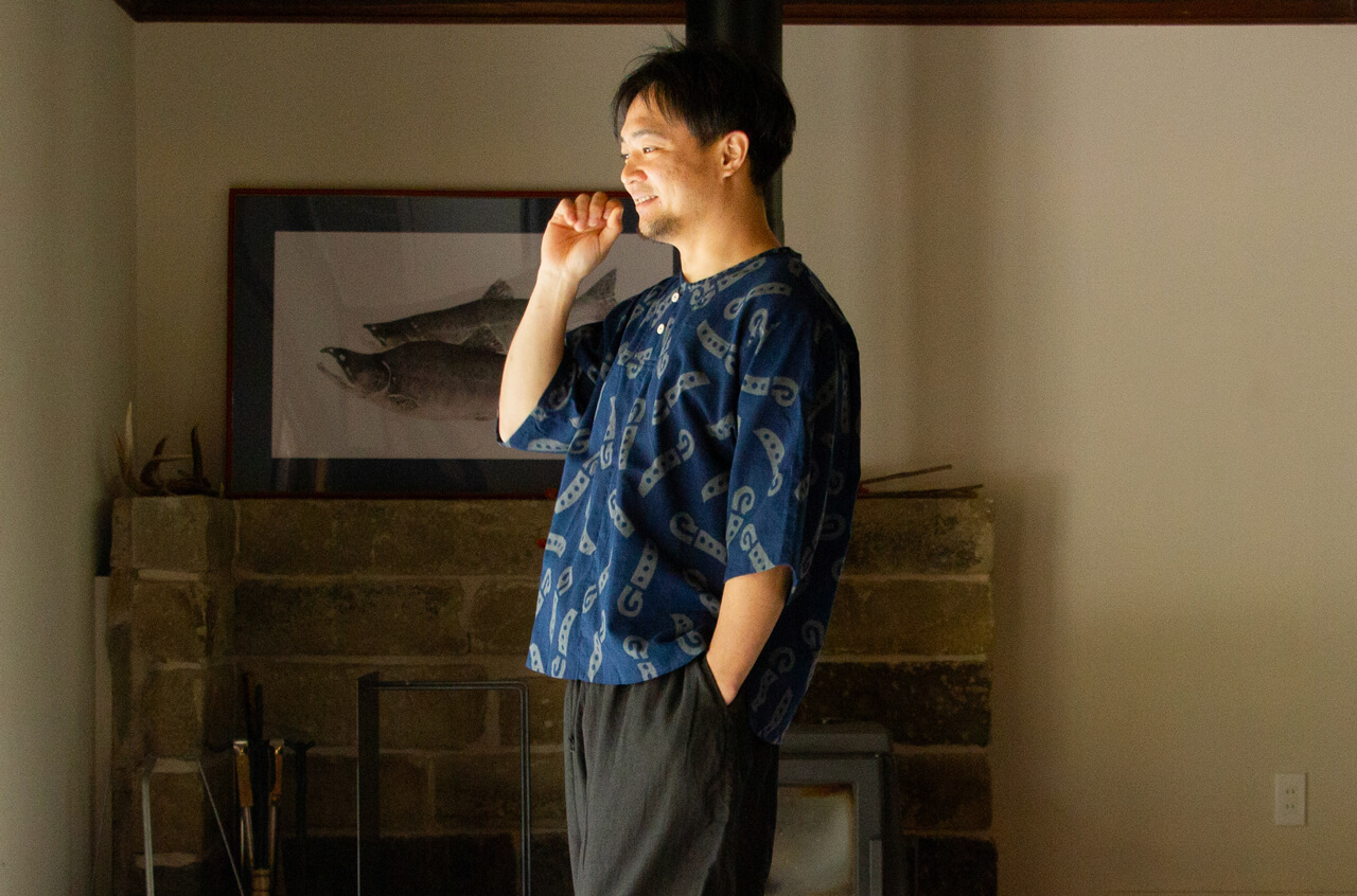 手ぬぐいシャツ 小田中耕一 縁日 鬼剣舞