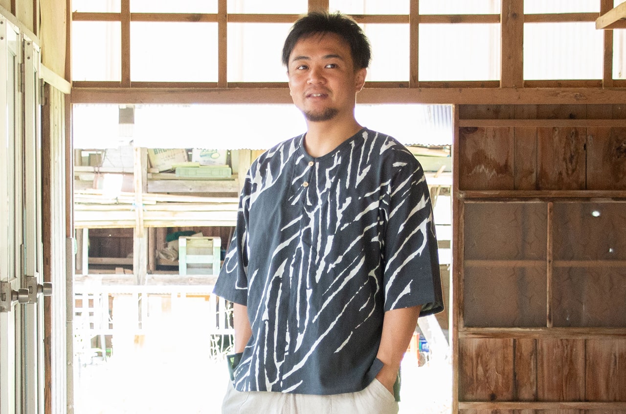 縁日 手ぬぐいシャツ 葉序