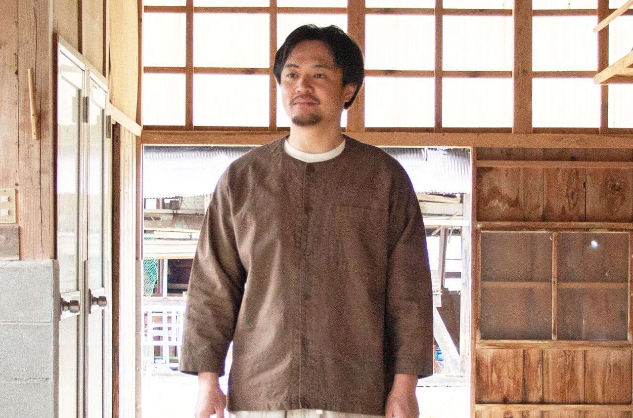 縁日 漆染　鯉口シャツ