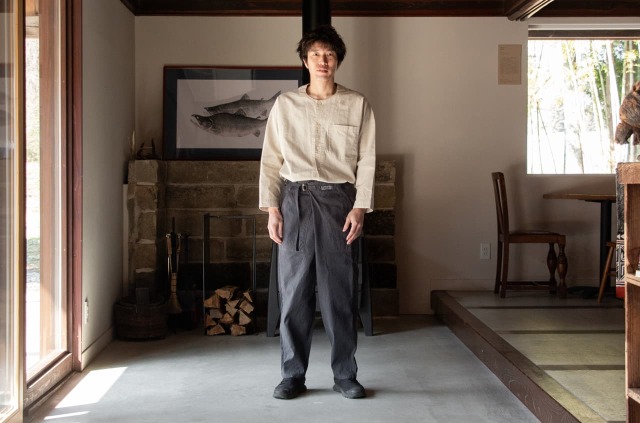 HAKAMA-PANTS コットンリネン グレー