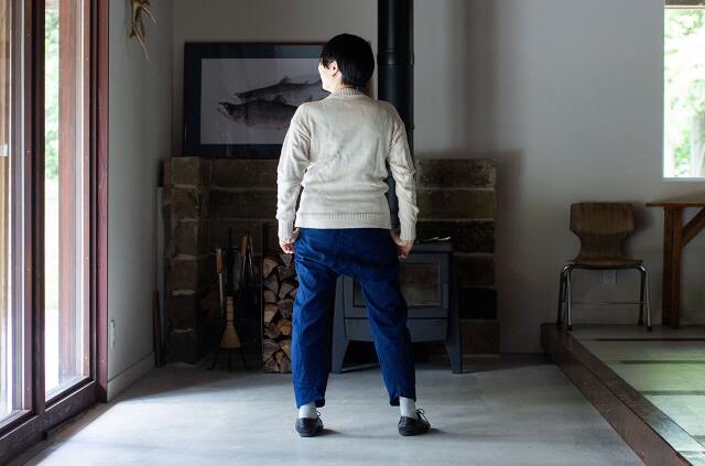 indigo sashiko SAPPAKAMA（インディゴ刺子猿袴）