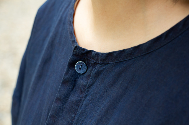 縁日　漆染め ダボシャツ　DABO SHIRT indigo 麻 着用イメージ