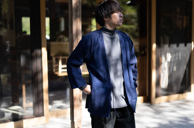 縁日 HANTEN 半纏 インディゴ染 indigo