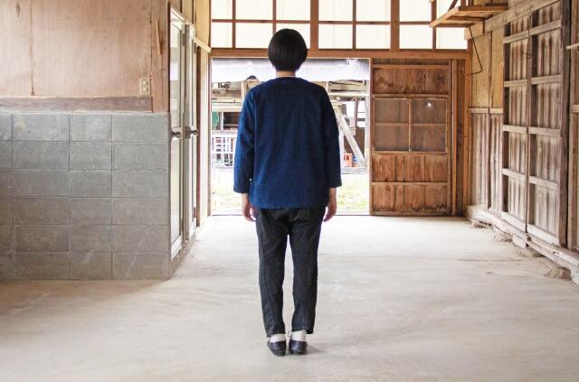縁日　Indigo 鯉口シャツ