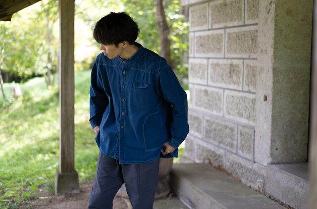 縁日 indigo YAMA SHIRT（インディゴ山シャツ）