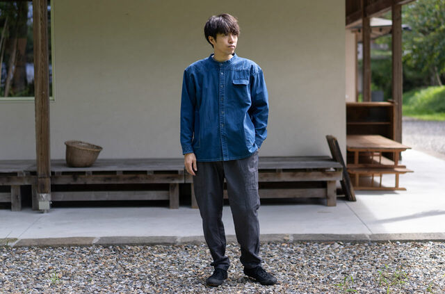 縁日 indigo YAMA SHIRT（インディゴ山シャツ）