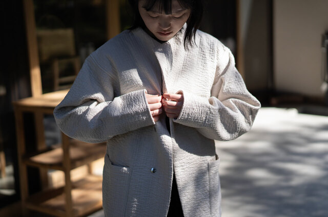 MITTAN 中わた刺し子織ジャケット JK-64