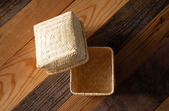 鳥越竹細工 すず竹 弁当箱 角