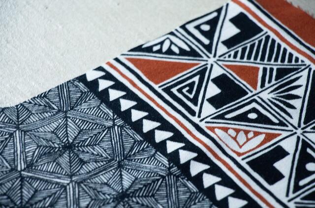 縁日　手ぬぐい　麻の葉フォークロア